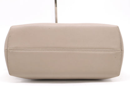 FENDI Calf Leather By the Way Medium 2-Way Handbag in Light Brown with Shoulder Strap and Clasp