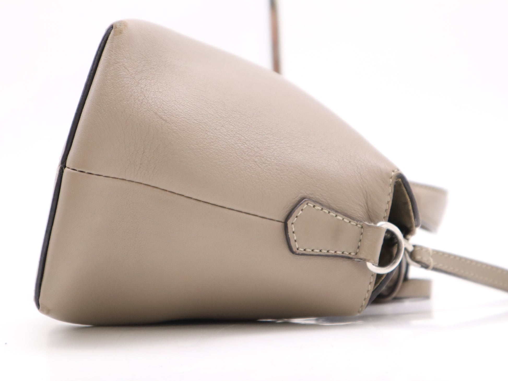 FENDI Calf Leather By the Way Medium 2-Way Handbag in Light Brown with Shoulder Strap and Clasp