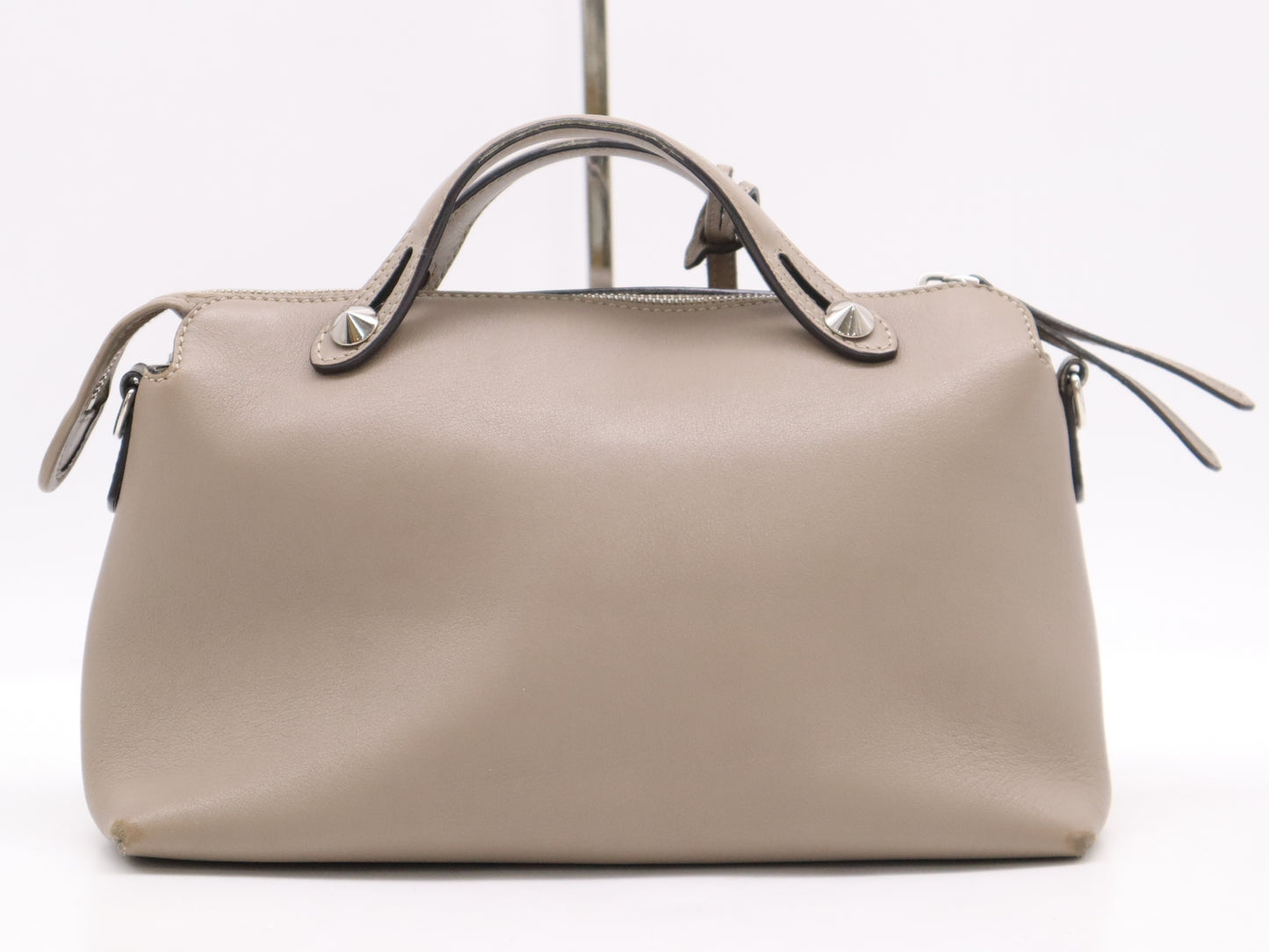 FENDI Calf Leather By the Way Medium 2-Way Handbag in Light Brown with Shoulder Strap and Clasp