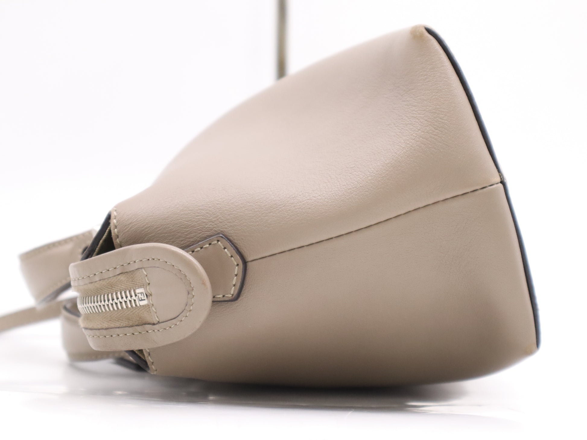 FENDI Calf Leather By the Way Medium 2-Way Handbag in Light Brown with Shoulder Strap and Clasp
