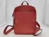 PRADA VZ063T Leather Triangle Logo Backpack in Red with Silver Hardware and Guarantee Card