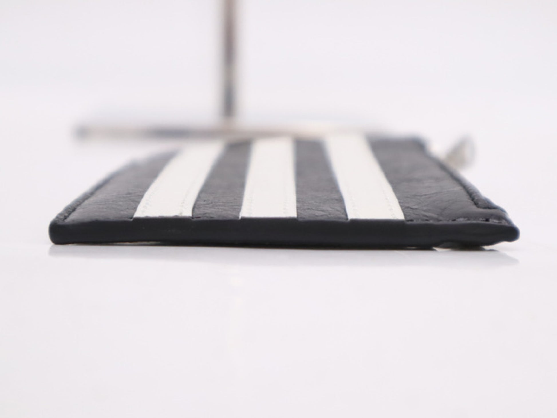 BALENCIAGA 721896 Balenciaga x Adidas Leather Fragment Case Black 203437 Coin Case