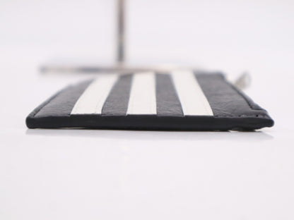 BALENCIAGA 721896 Balenciaga x Adidas Leather Fragment Case Black 203437 Coin Case