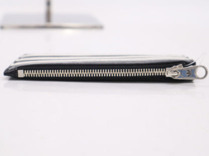 BALENCIAGA 721896 Balenciaga x Adidas Leather Fragment Case Black 203437 Coin Case