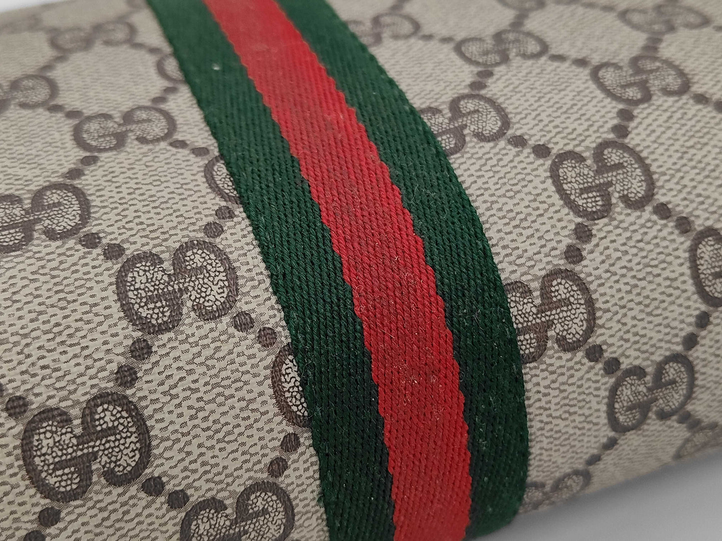GUCCI 89.01.012 GG Supreme Sherry Line Old Gucci Pouch with Box