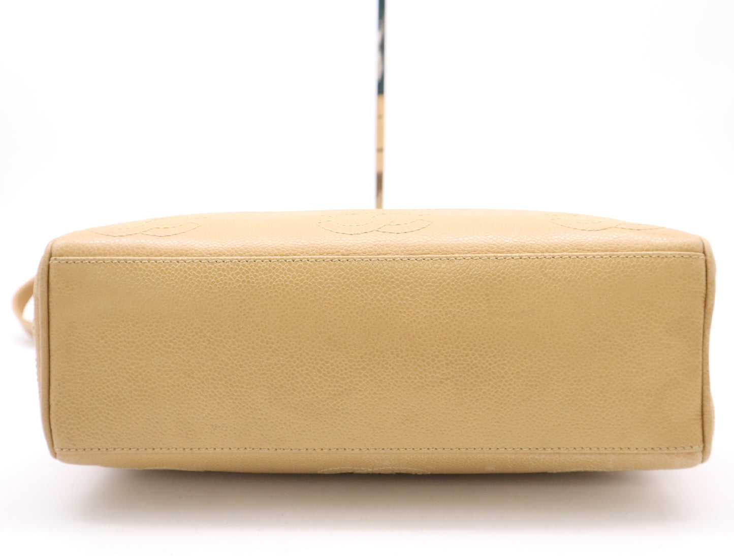 CHANEL Triple Coco Chain Shoulder Tote Bag, Beige, 4095849