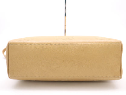 CHANEL Triple Coco Chain Shoulder Tote Bag, Beige, 4095849