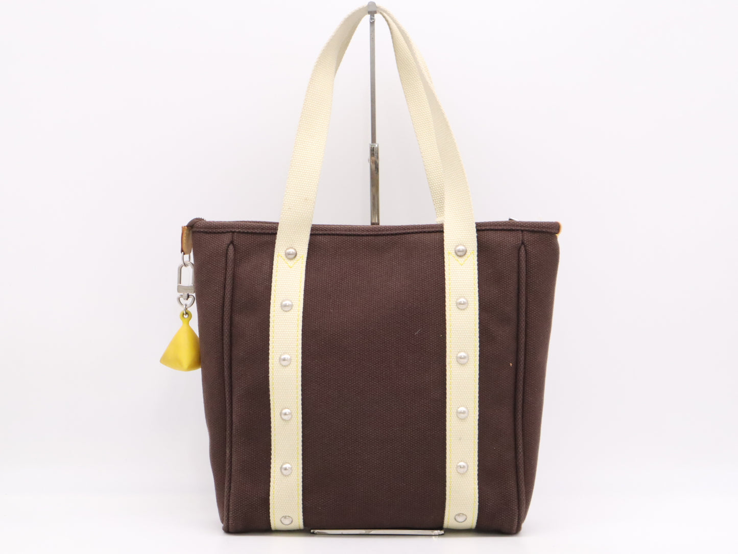 LOUIS VUITTON M80663 Antigua Caba MM Brown Tote Bag with 2 Charms and Pin Badges