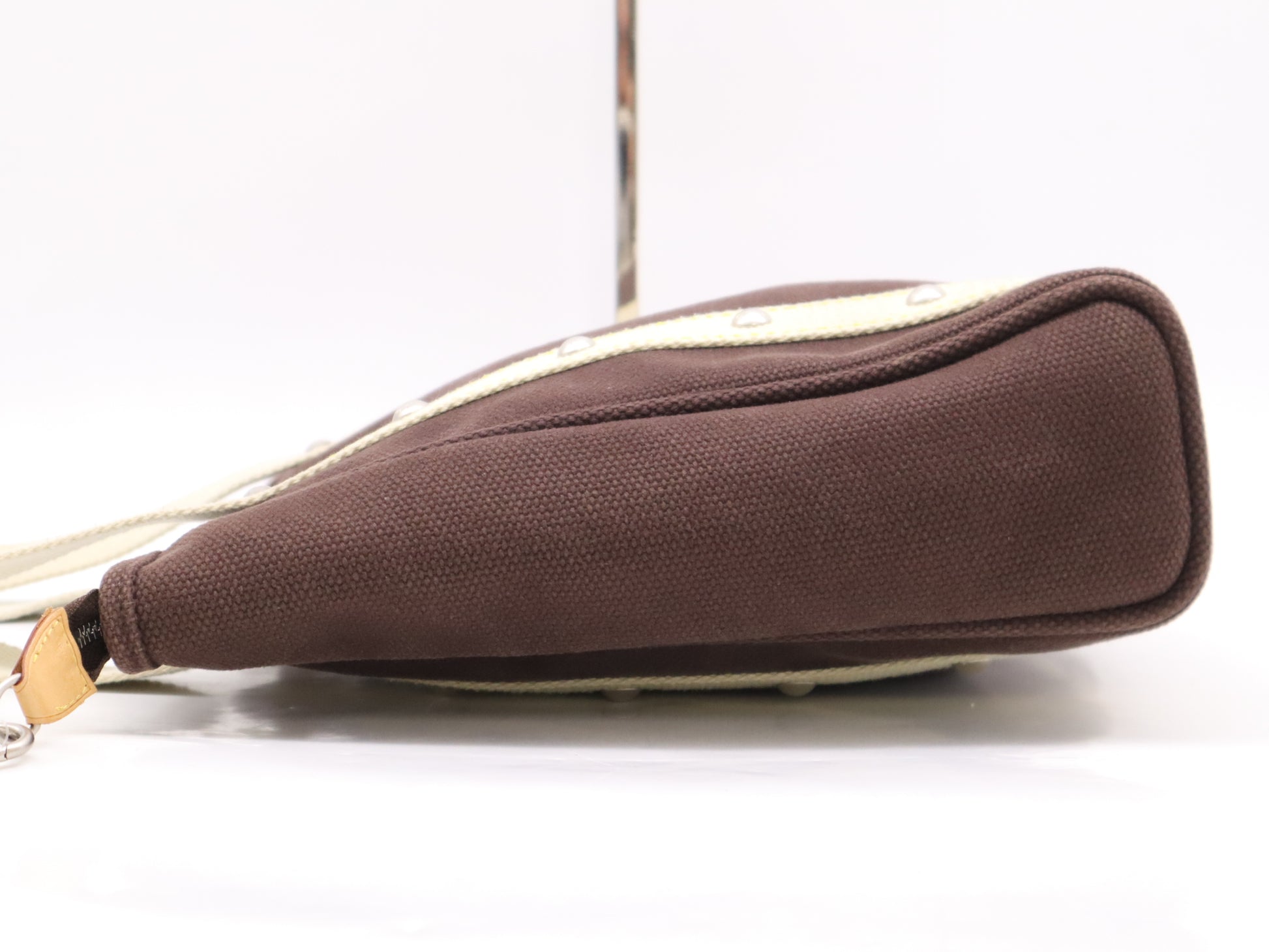 LOUIS VUITTON M80663 Antigua Caba MM Brown Tote Bag with 2 Charms and Pin Badges