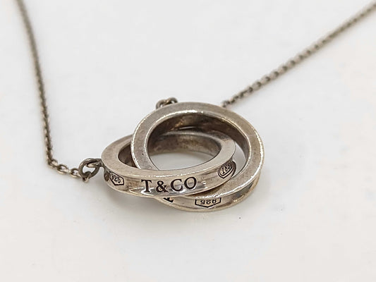 Tiffany & Co. Tiffany Double Ring Necklace 4.5g Necklace