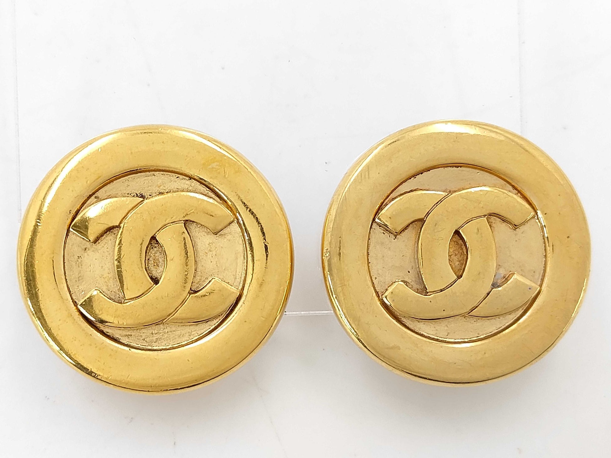 CHANEL Coco Mark Gold Earrings