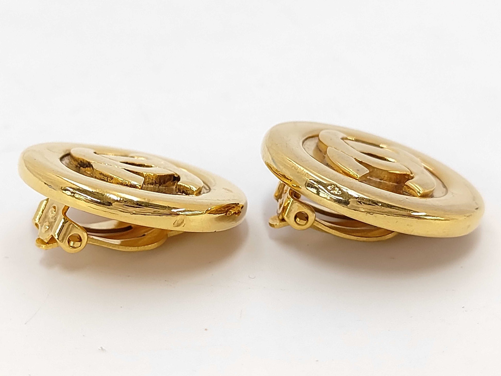CHANEL Coco Mark Gold Earrings