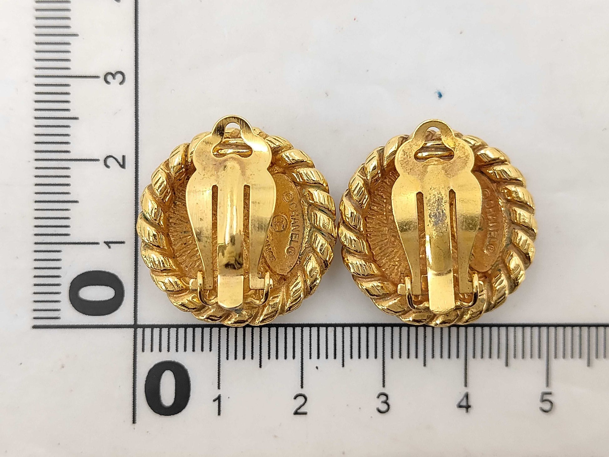 CHANEL Coco Mark Gold Earrings
