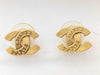 CHANEL Chanel Logo Gold Earrings