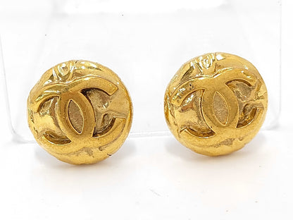CHANEL Coco Mark Gold Earrings