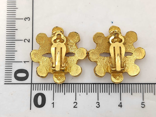 CHANEL Coco Mark Gold Earrings