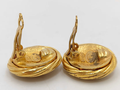 CHANEL Coco Mark Gold Earrings