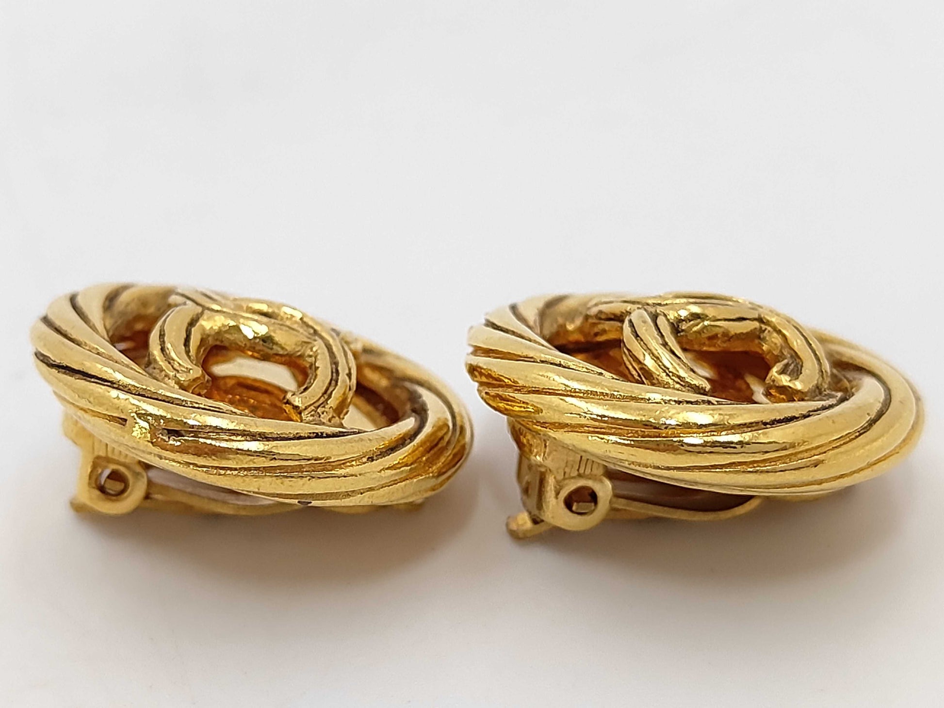 CHANEL Coco Mark Gold Earrings