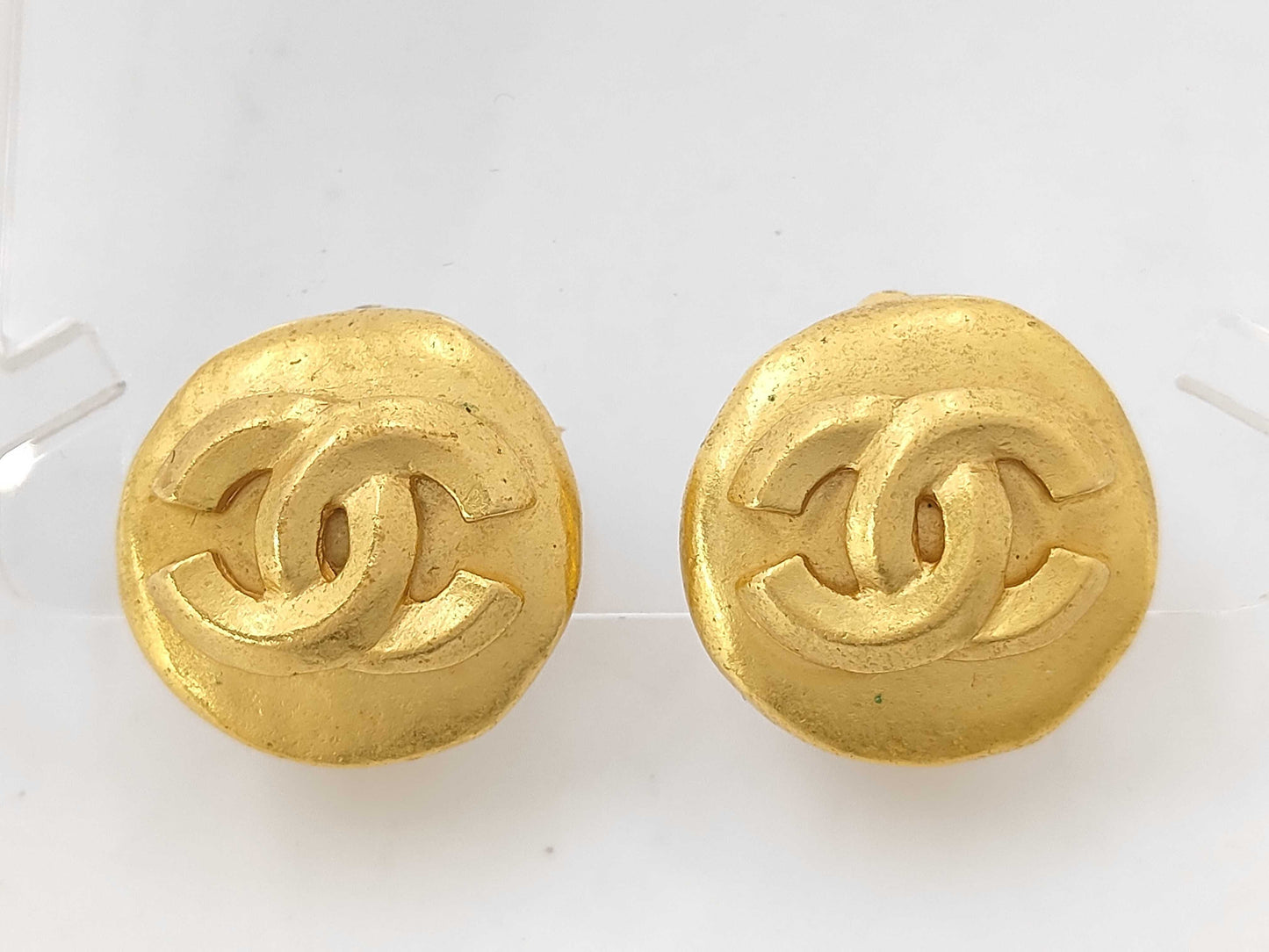 CHANEL Coco Mark Gold Earrings