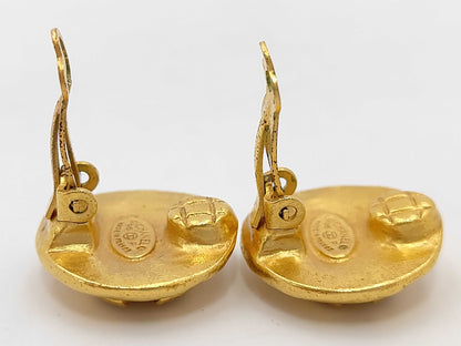 CHANEL Coco Mark Gold Earrings