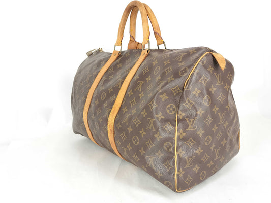 LOUIS VUITTON Monogram Louis Vuitton Monogram Keepall 50 Boston Bag MB8909