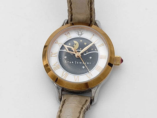 STAR JEWELRY 45019547 Quartz Women's Watch with Partial Shell Dial
