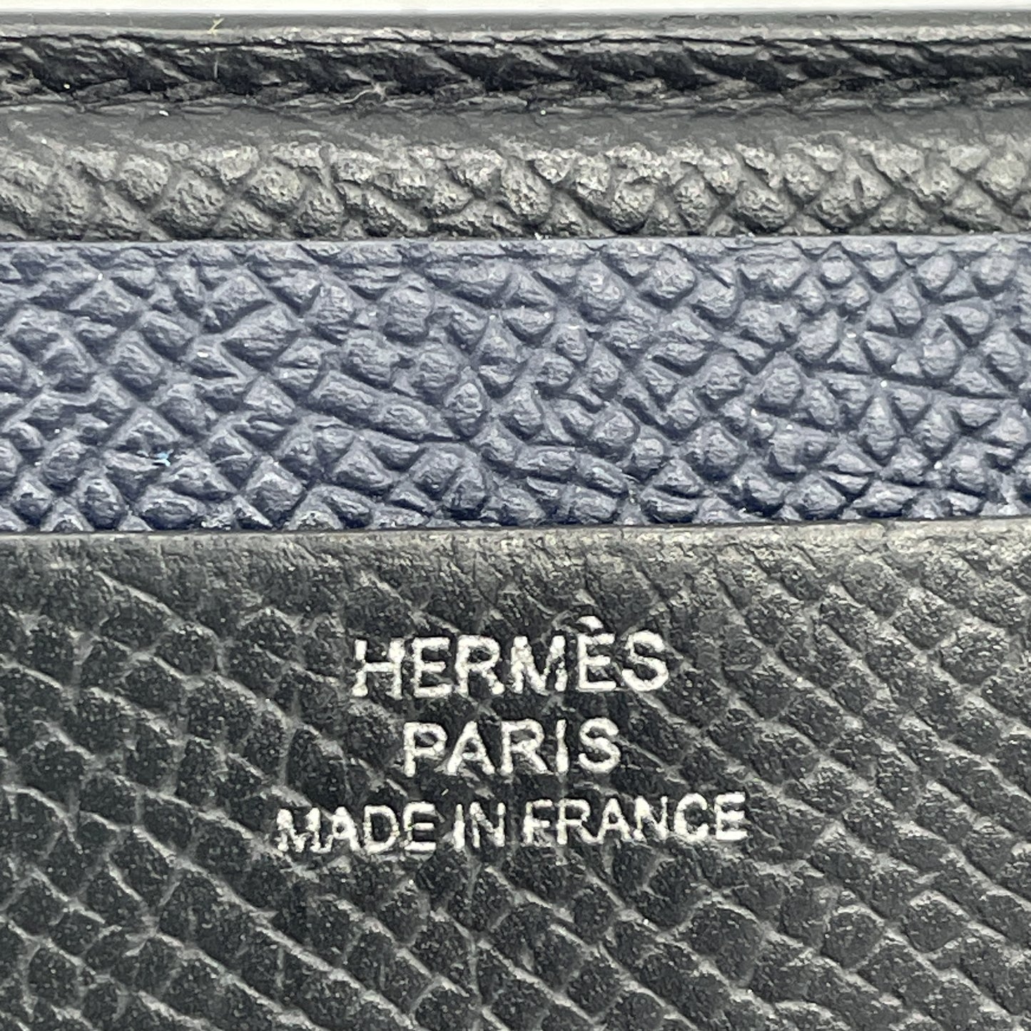 HERMES C engraved card case, pass case, business card holder