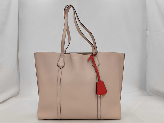 Tory Burch Leather Tote Bag with Perry Charm, Large Size, Excellent Condition