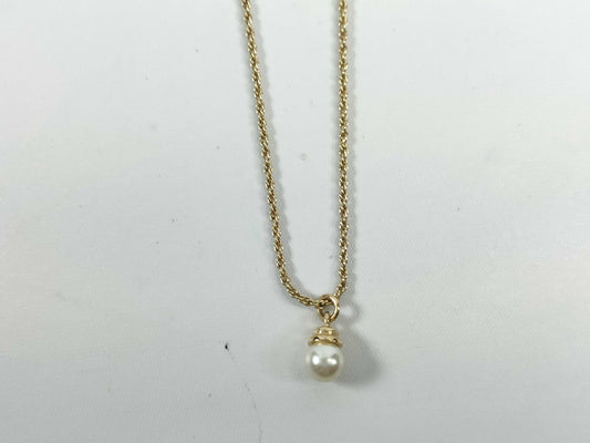 Dior Gold Pearl Necklace