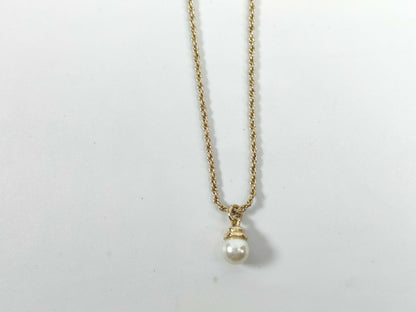 Dior Gold Pearl Necklace