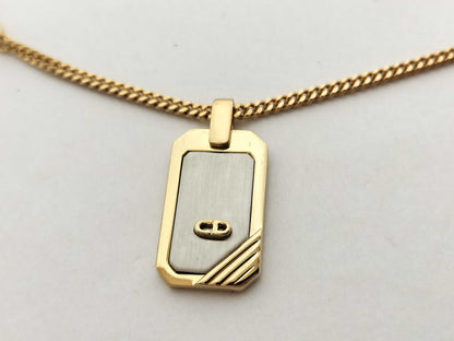 Dior Dior Dior Necklace Gold CD Logo Necklace