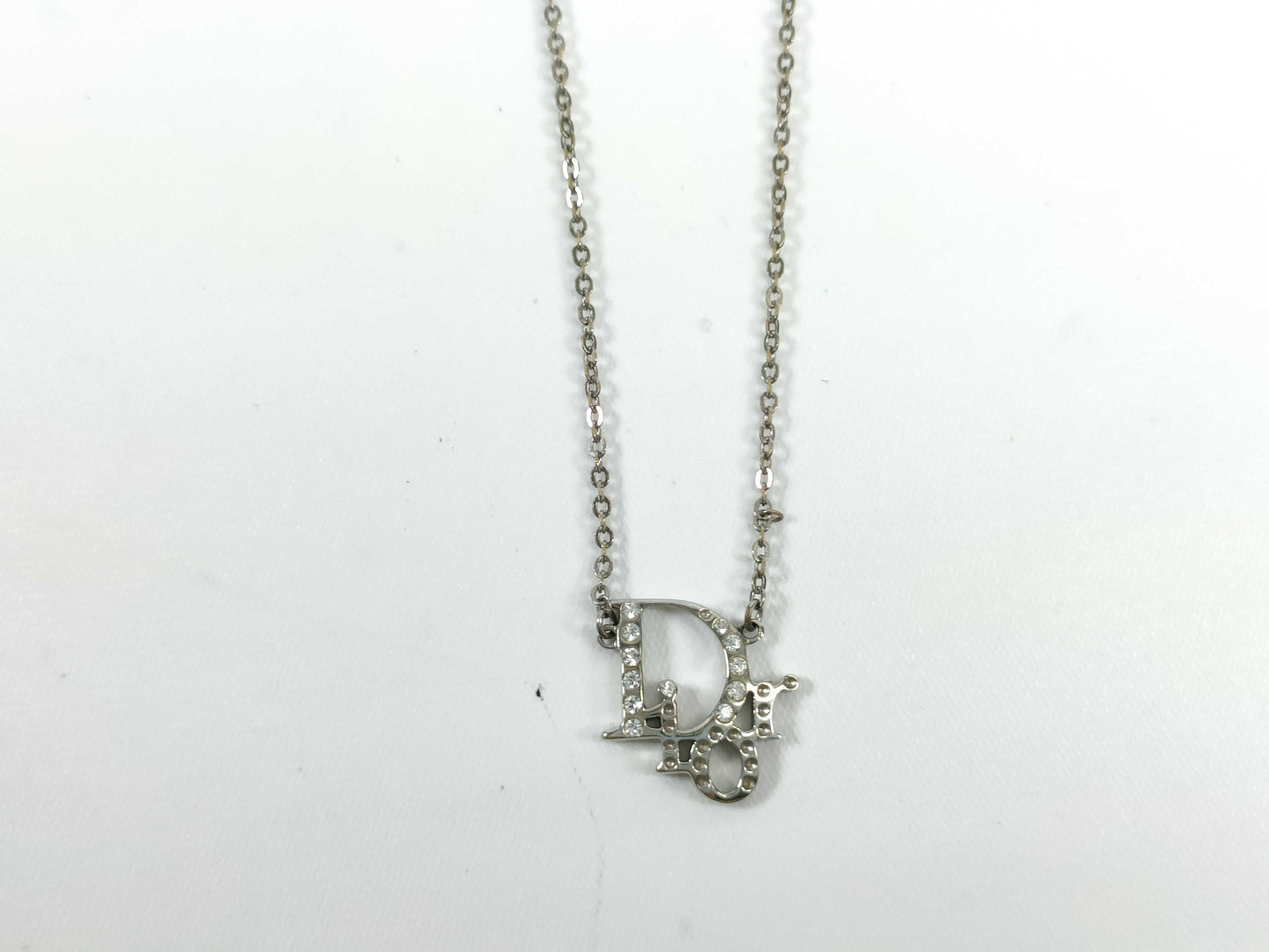 Dior Silver Logo Necklace