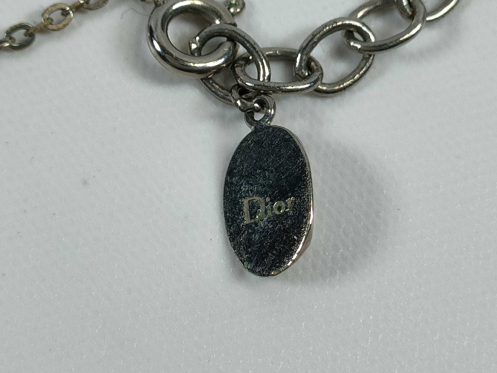 Dior Silver Logo Necklace
