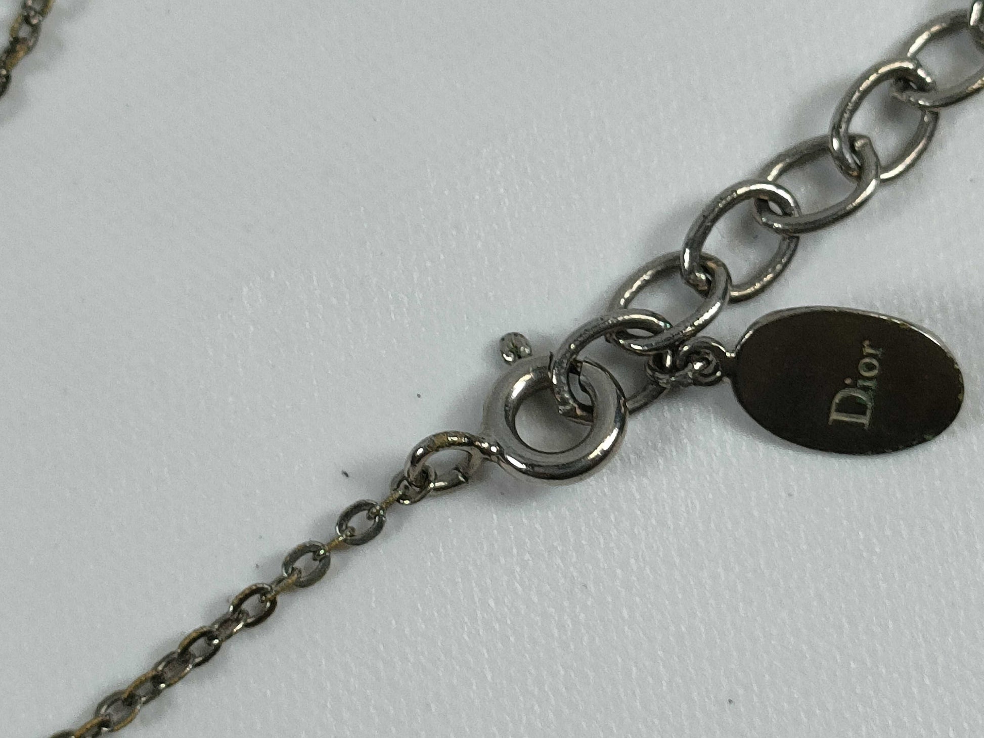 Dior Silver Logo Necklace