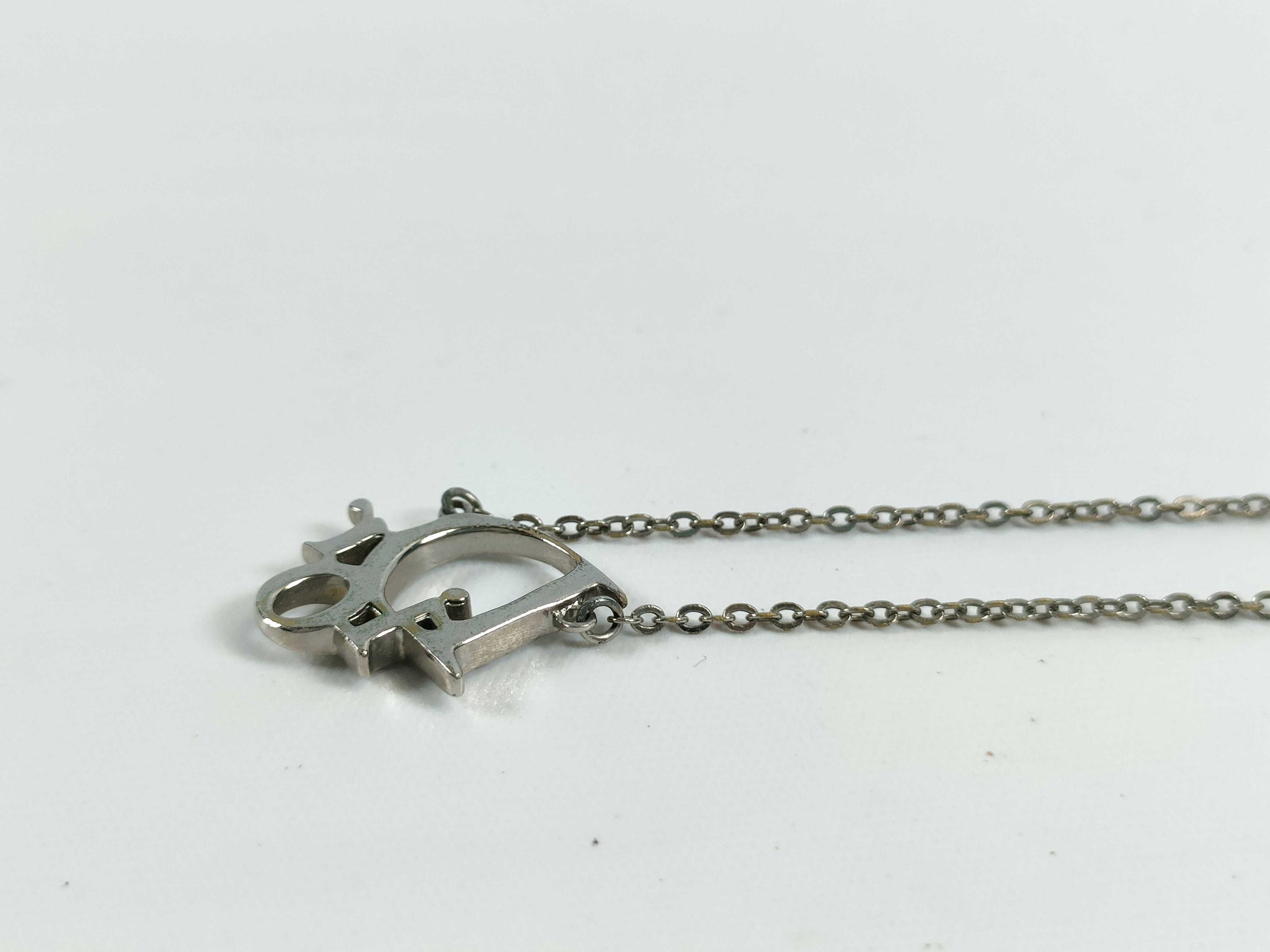 Dior Silver Logo Necklace