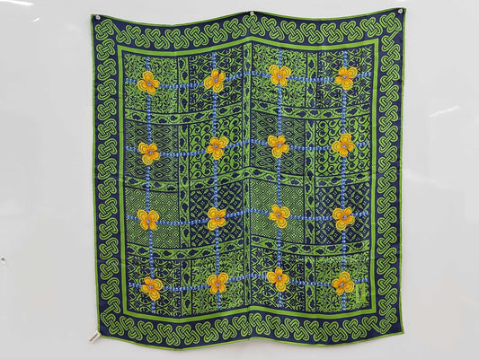 Yves Saint Laurent logo floral silk scarf