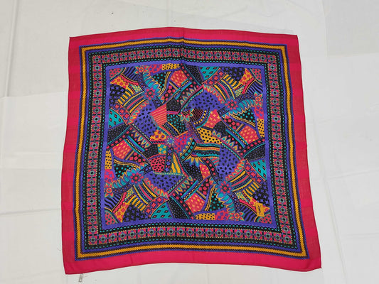 Yves Saint Laurent logo flower pattern stole scarf