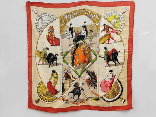 HERMES Carré 90 Plaza de Toros Bullring Scarf