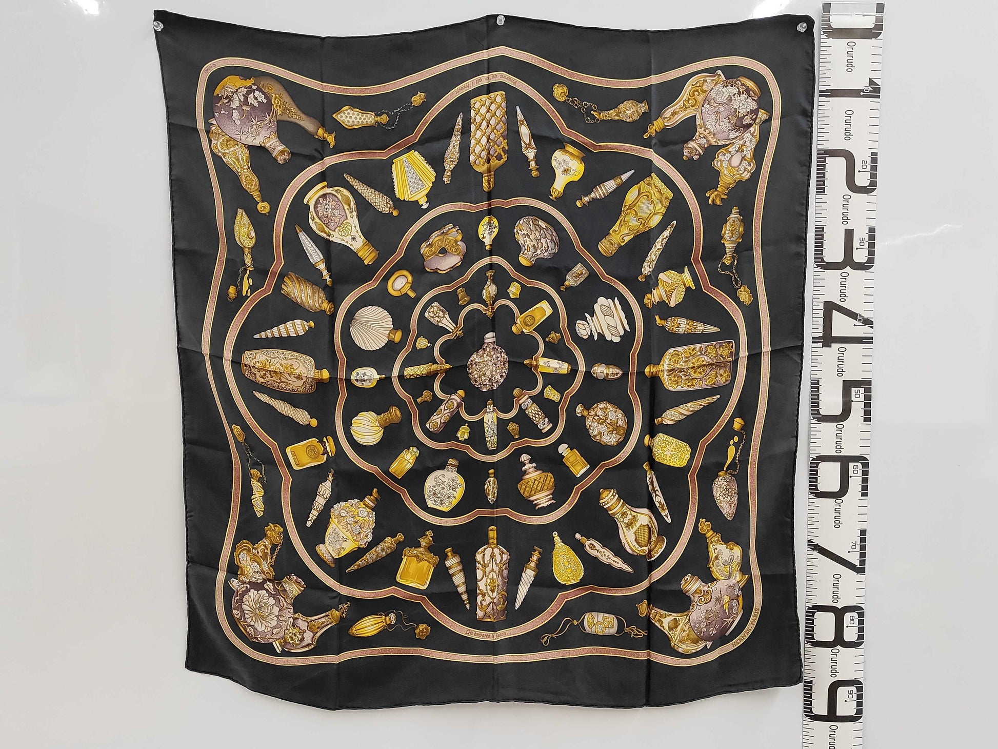HERMES Carré 90 Perfume Bottle Scarf