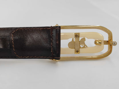 CELINE Horse Carriage Buckle Belt