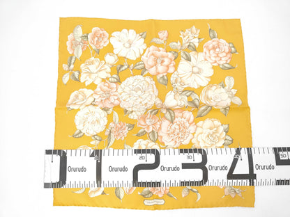 Salvatore Ferragamo logo floral silk scarf