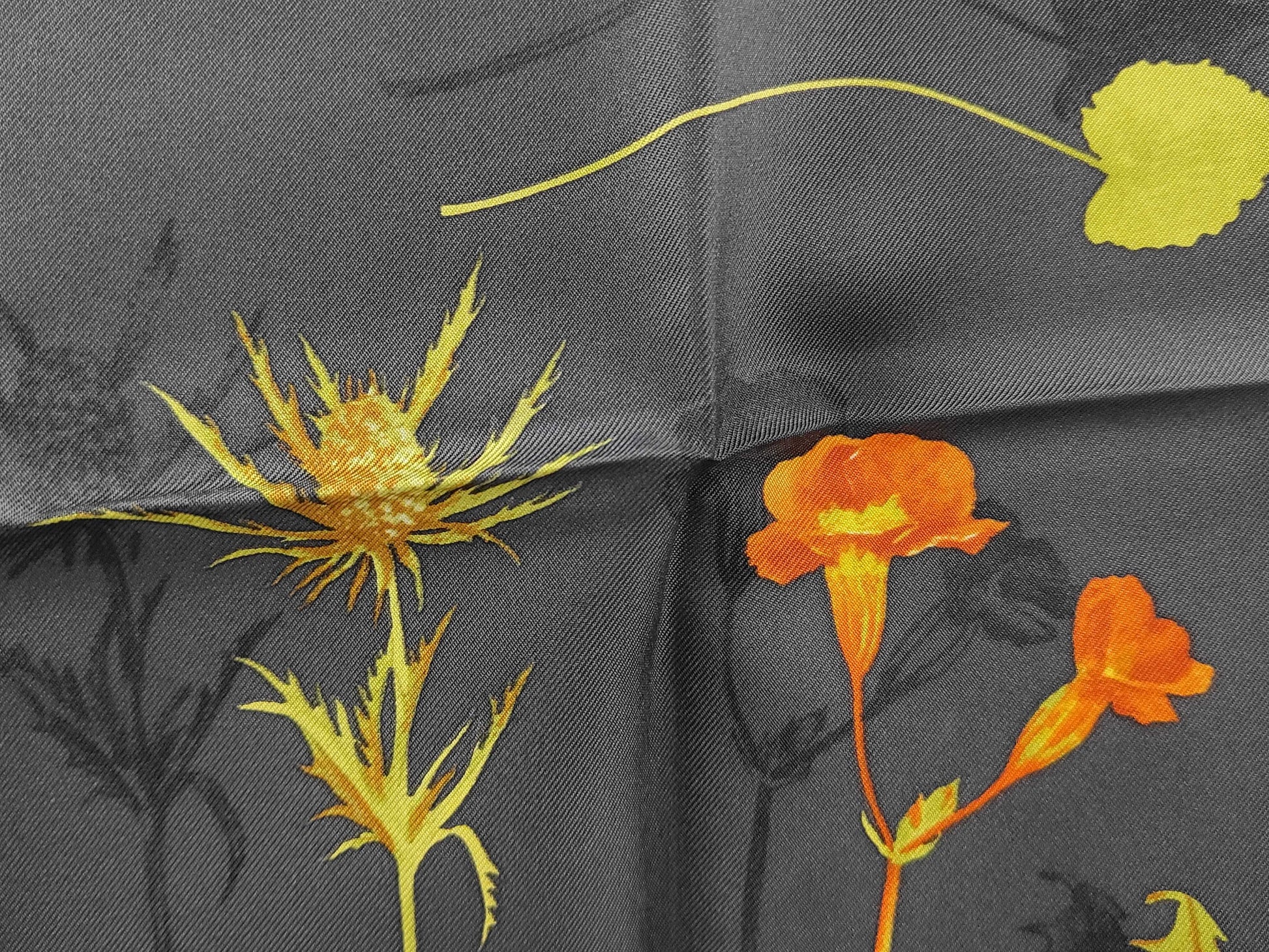 Salvatore Ferragamo logo floral silk scarf