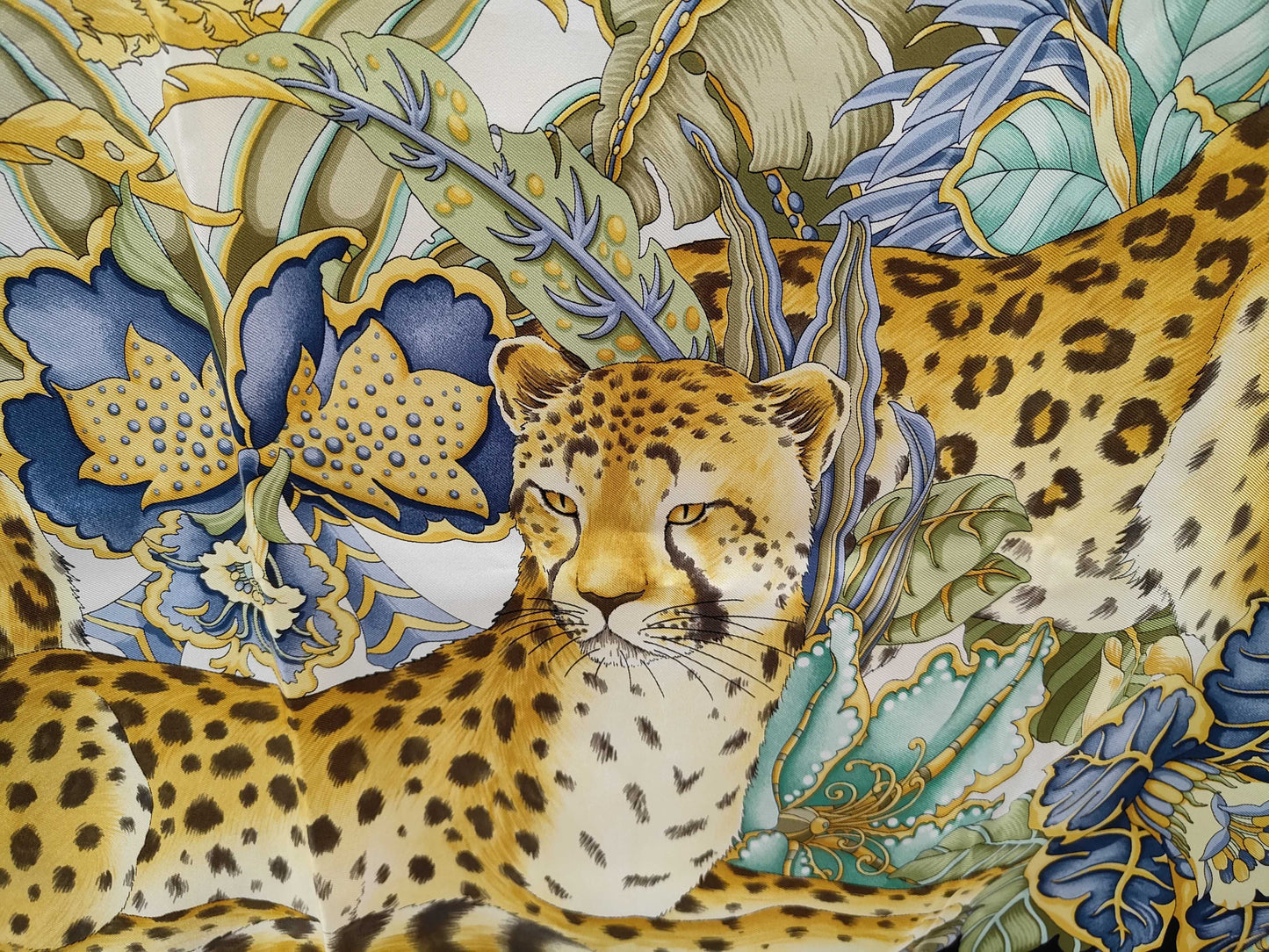 Salvatore Ferragamo Leopard Print Silk Scarf