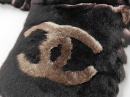 CHANEL Chanel Premium Orirag Rabbit Fur Scarf