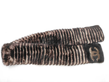 CHANEL Chanel Premium Orirag Rabbit Fur Scarf