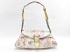 Dior Trotter Chain Shoulder Bag with Floral Print in Beige and Pink Canvas