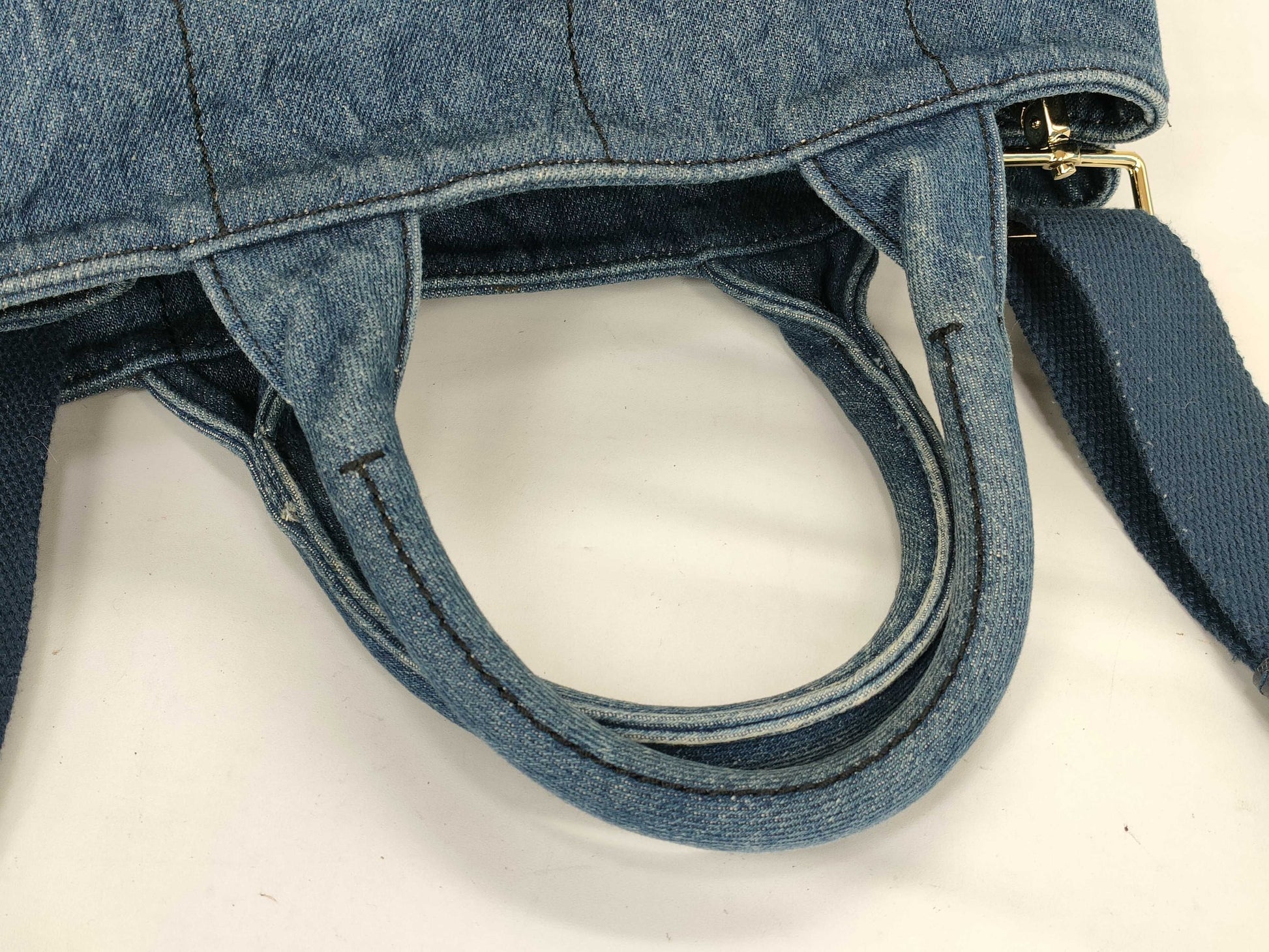 PRADA Prada 2-Way Canapa Denim Handbag