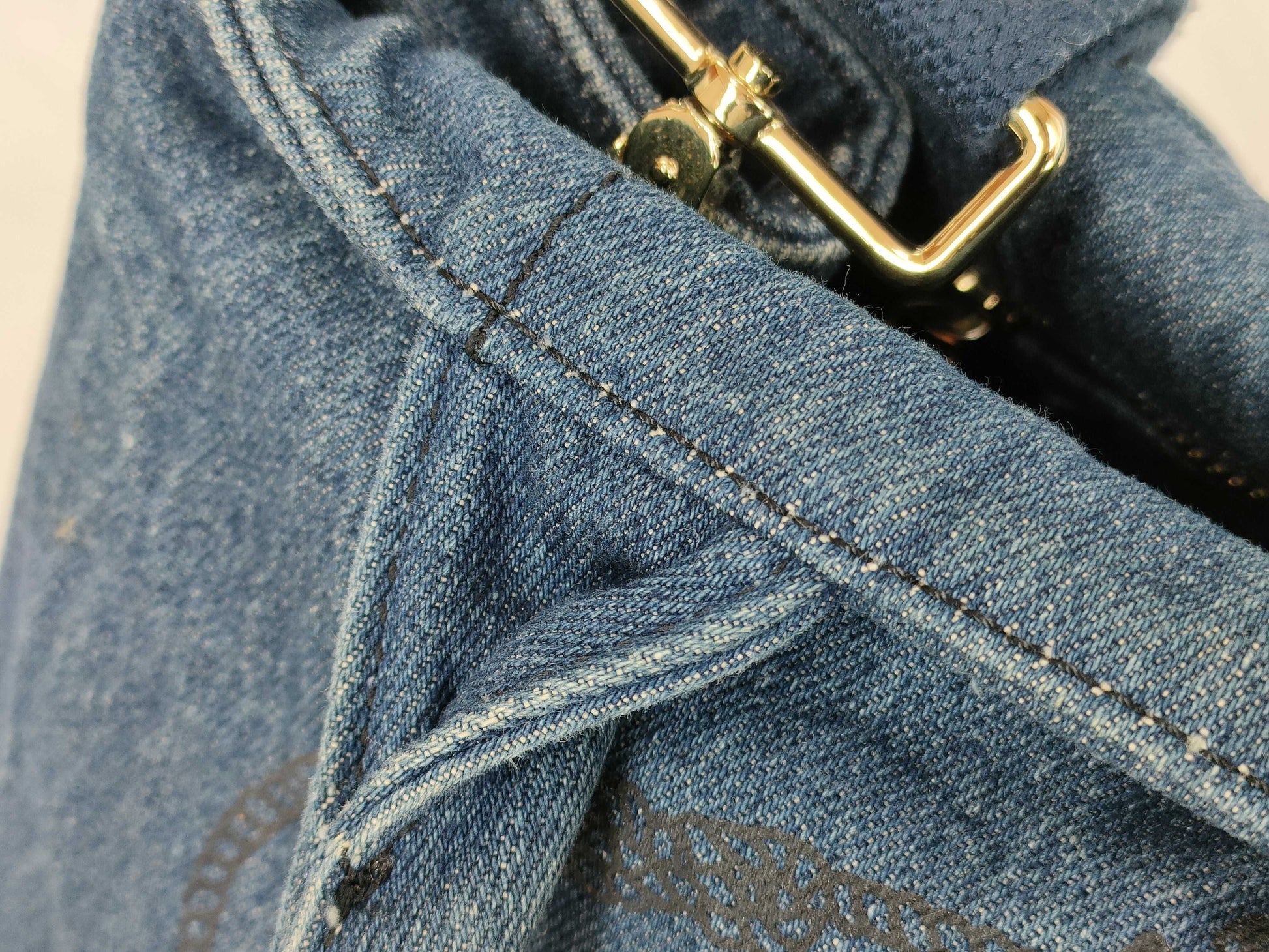 PRADA Prada 2-Way Canapa Denim Handbag