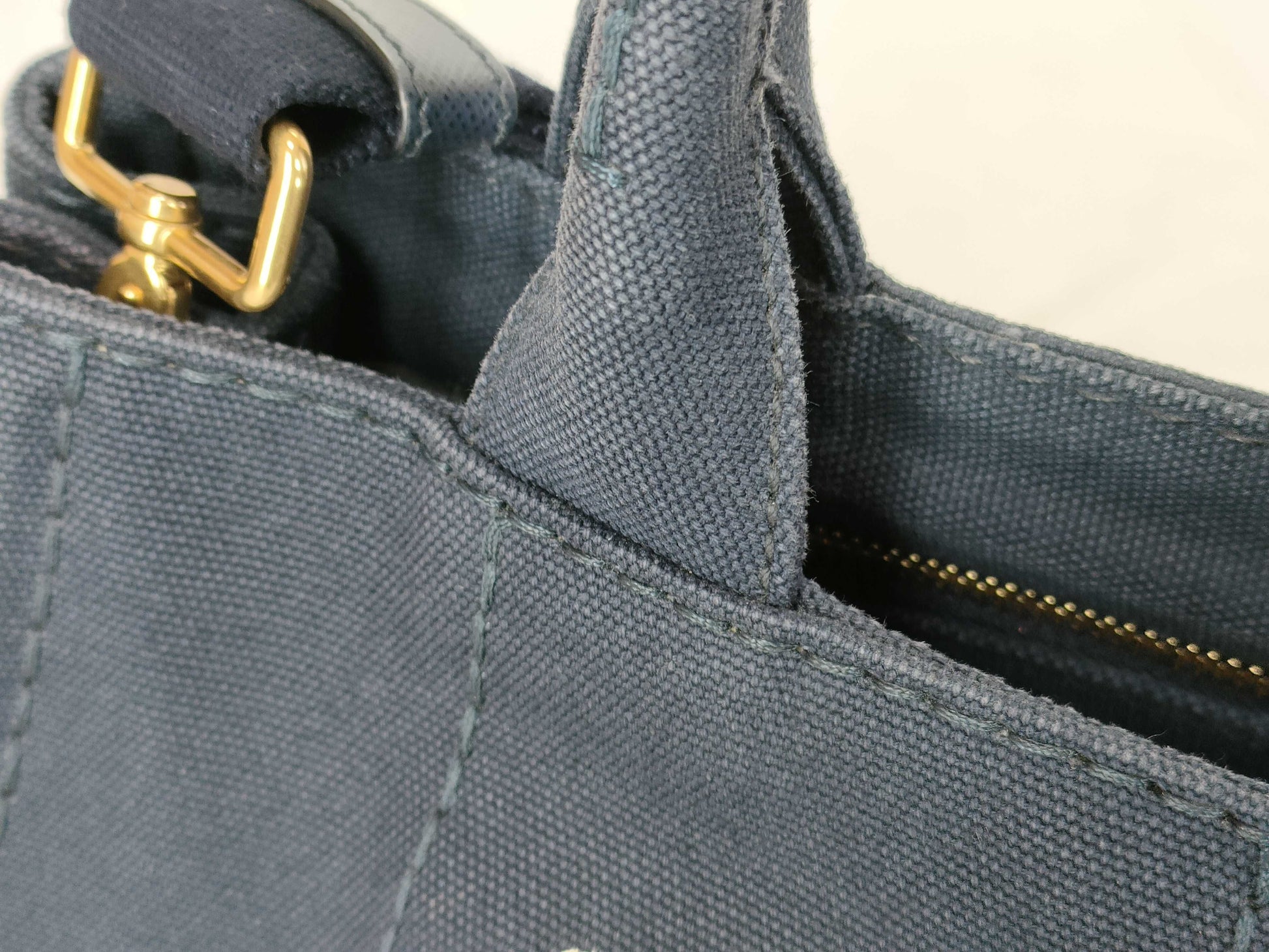 PRADA Canapa 2-Way Shoulder/Handbag in Denim, 1BG439