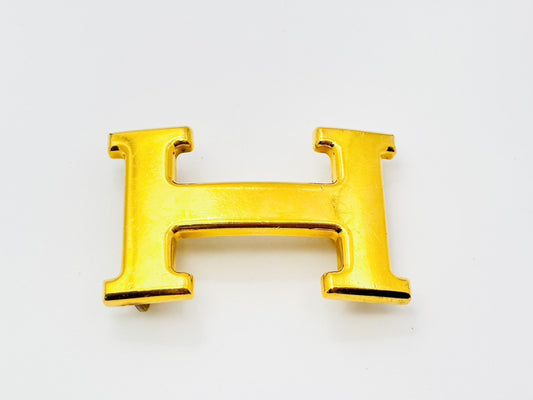 HERMES Constance H Belt with H Buckle, Gold, Other Accessories